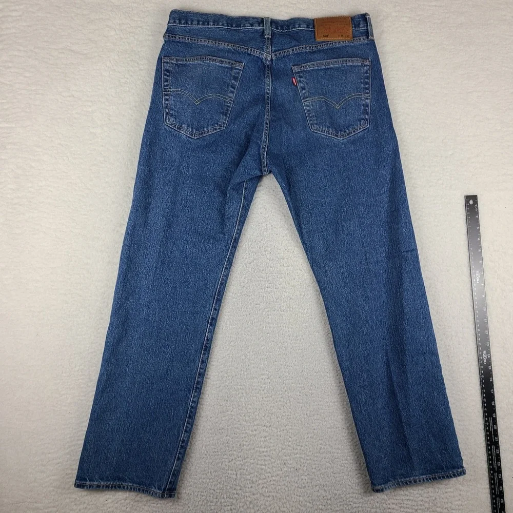 Levi's Premium Lot 501 Jeans Mens 36x30 Blue Straight Button Fly Medium Wash